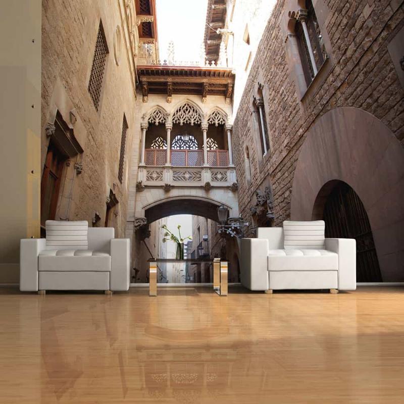 Fototapet Barcelona Palau Generalitat i gotisk kvarter