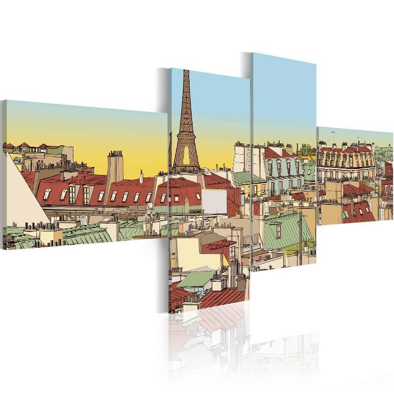 Lærredstryk: Fantastiske Paris Motiver