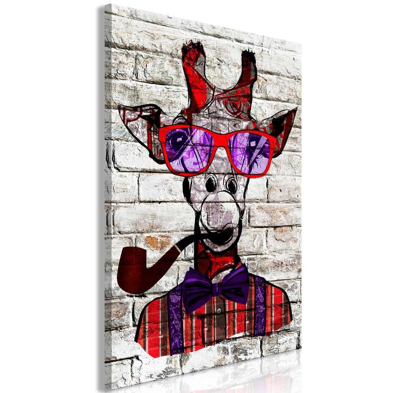 Hipster Giraffe Lærredstryk (1 stk)