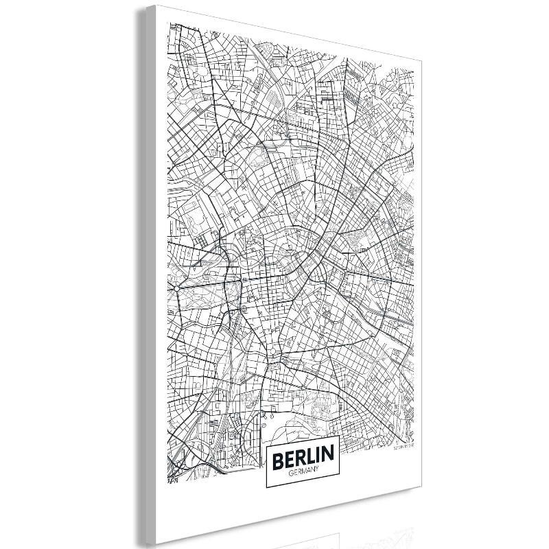 Lærredstryk: Berlin Kort (1 del)