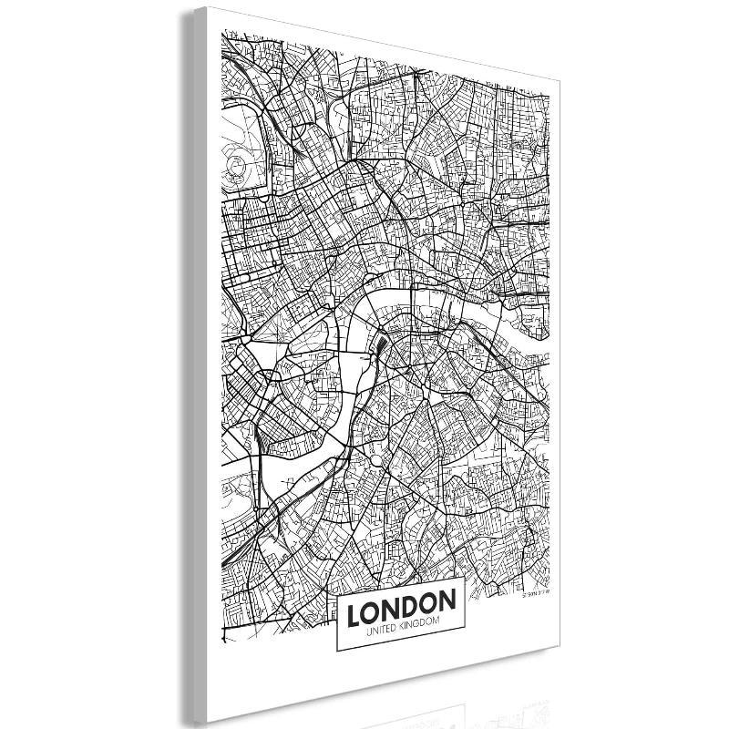 Lærredstryk: London Kort (1 del)