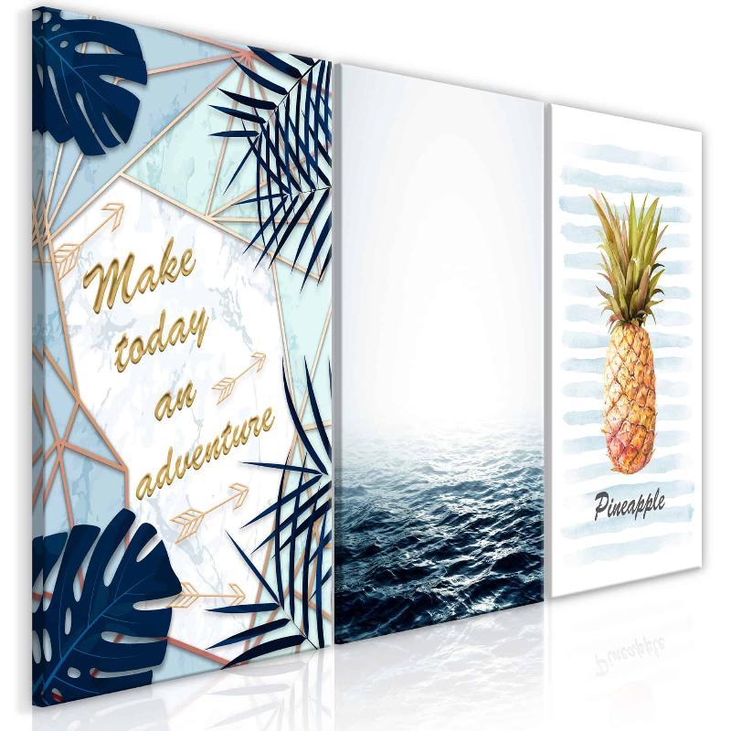 Ananas Citat Lærredstryk (3 stk)