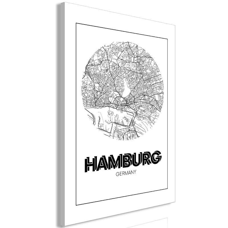 Retro Lærredstryk af Hamburg (1 stk)