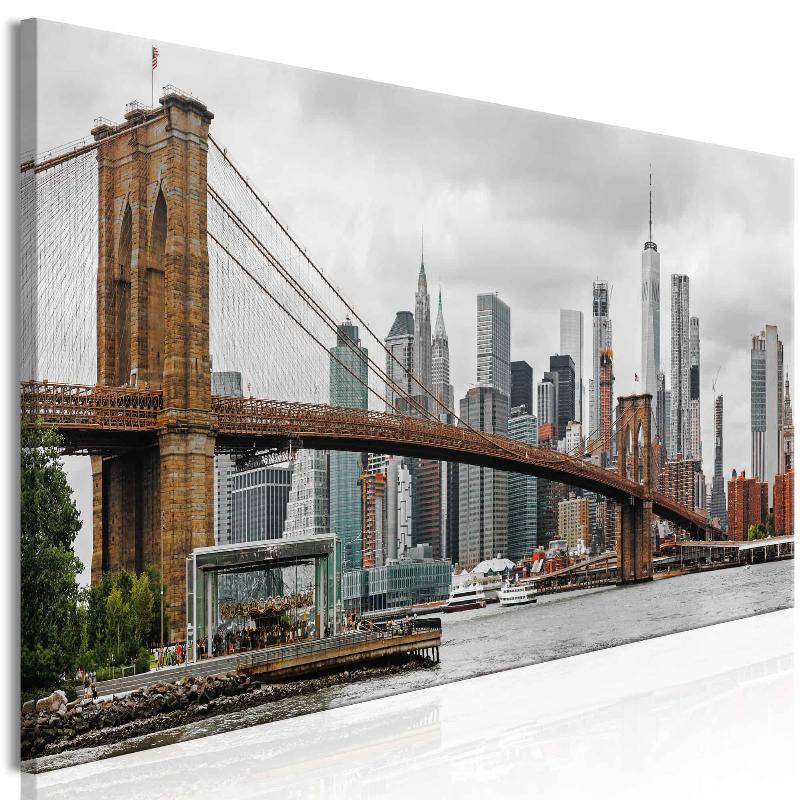 Lærredstryk Manhattan Vej (1 del) Farverigt