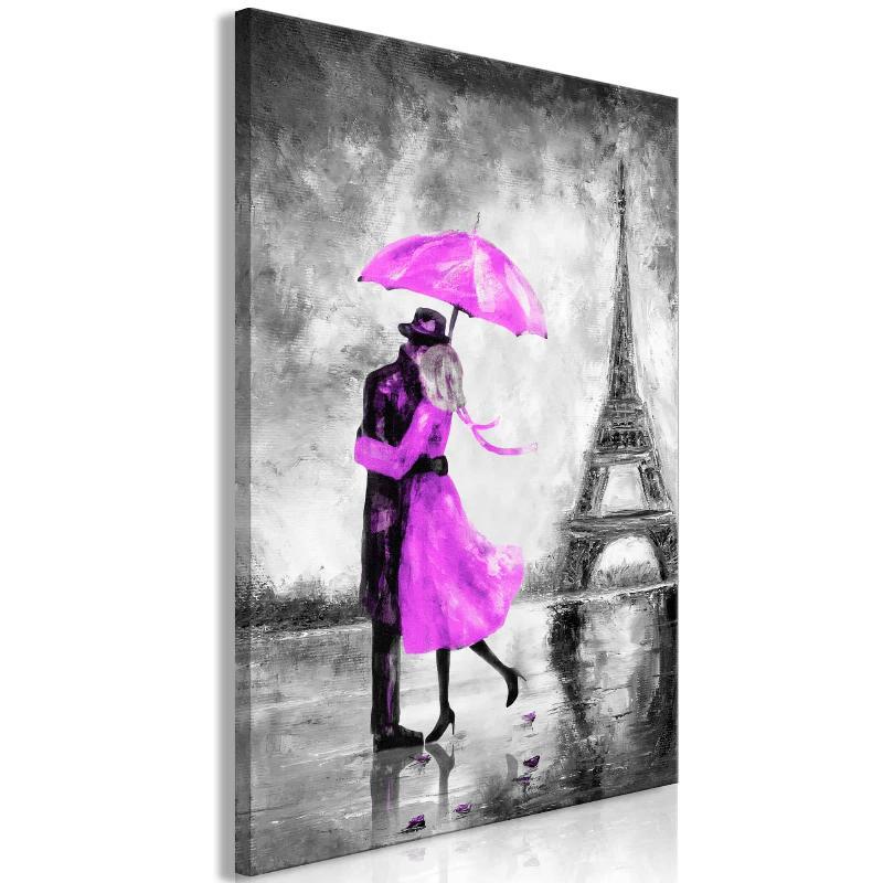 Lærredstryk af Paris i pink (1 stk)