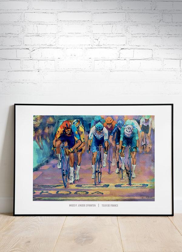 Tour de France-plakat – Mads P vinder sprinten A4