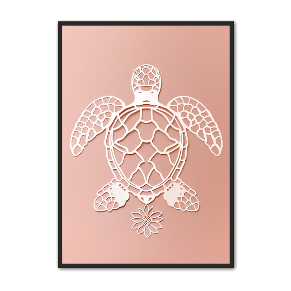 Minimalistisk Plakat 76 – Skildpadde Design