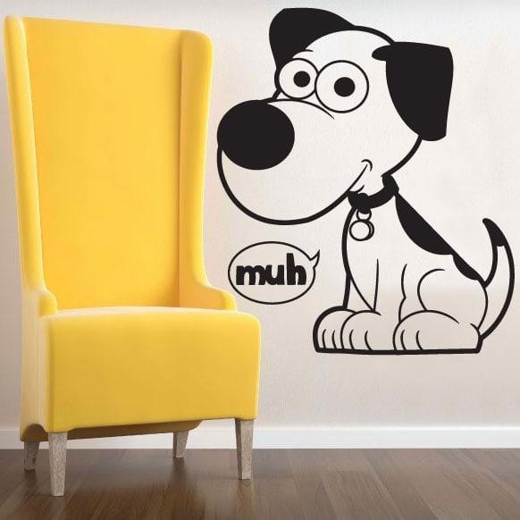 Muh Hund Vægklistermærke – Sjov indretning til dit hjem!