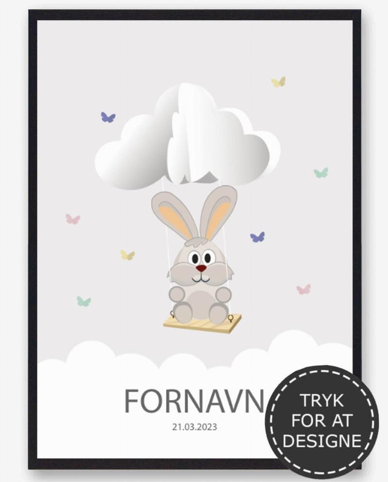 Navnetavle Kanin - Plakat 50x70 cm