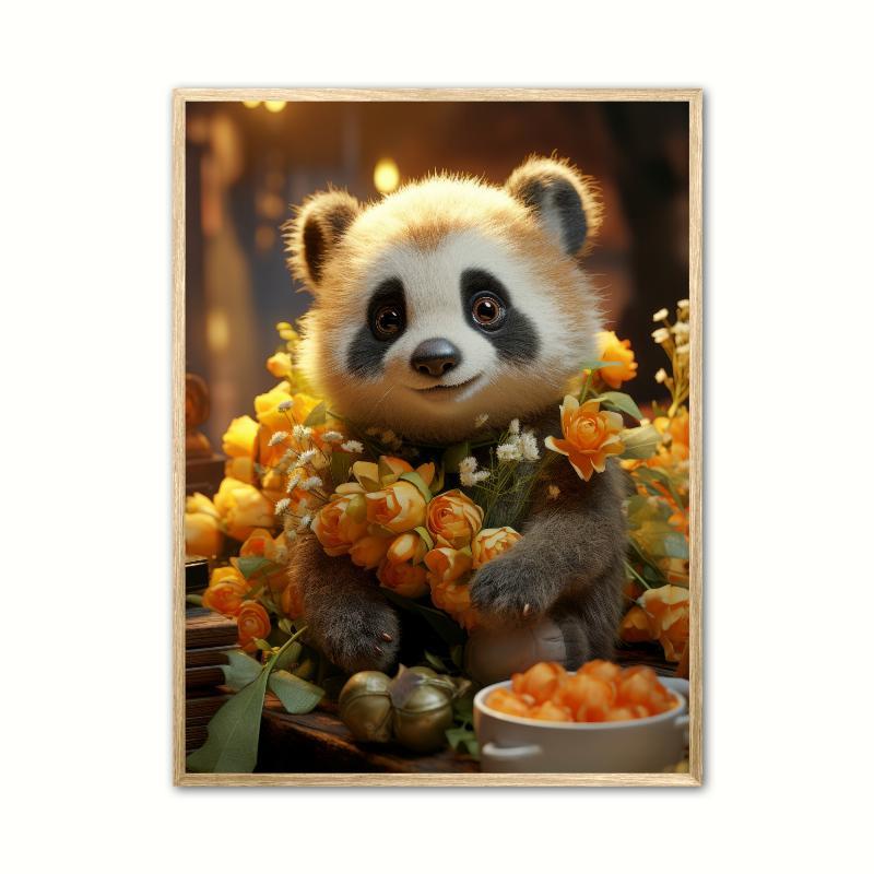 Panda Plakat - Børneplakat 21 x 29,7 cm (A4)
