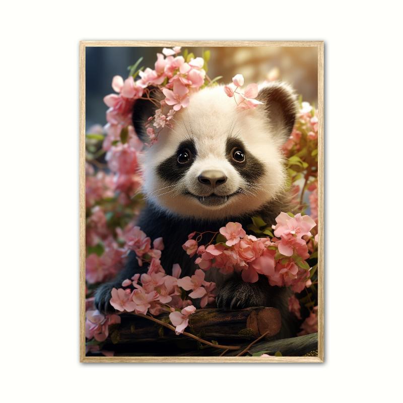 Panda Plakat - Børneplakat A4 21 x 29,7 cm