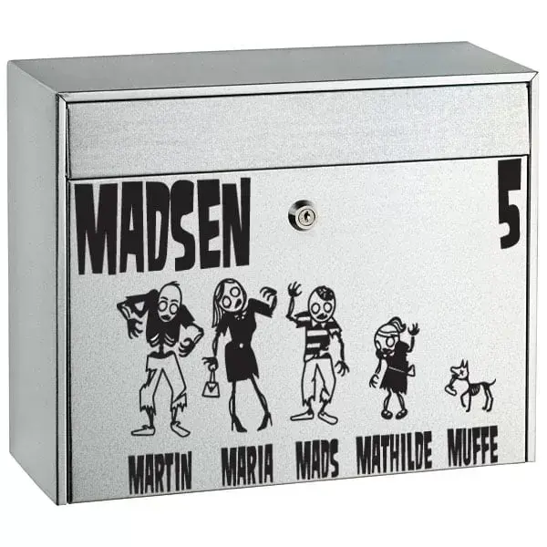 Zombie Postkasse Wallstickers – Gør din postkasse unik!