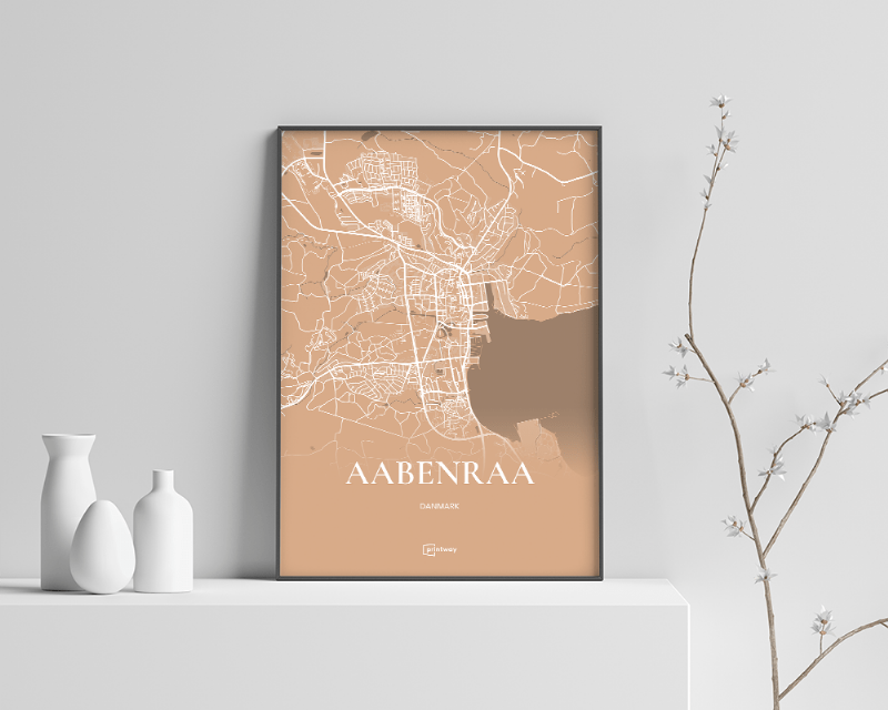 Aabenraa Plakat Guld 21×30 cm (A4)