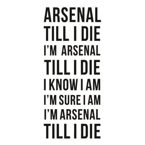 Arsenal vægklistermærke - Arsenal Til Jeg Dør 150x60cm
