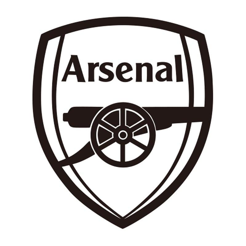 Arsenal Fodbold Wallstickers - Stort Logo 68x58cm