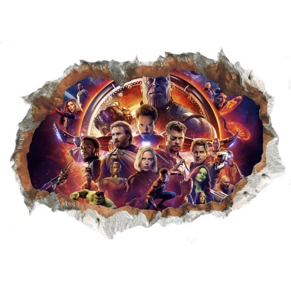 Avengers Endgame Vægklistermærke – Superheltehul 70x50cm