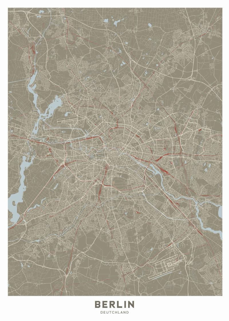 Illux Berlin Kort - Detaljeret Bykort