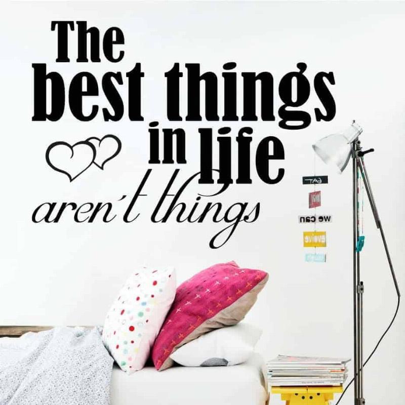 Inspirerende Væggesticker - "De Bedste Ting i Livet"