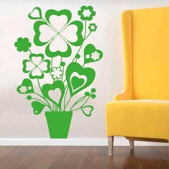 Blomster i Potte Vægklistermærke – Forvandl Dit Hjem!
