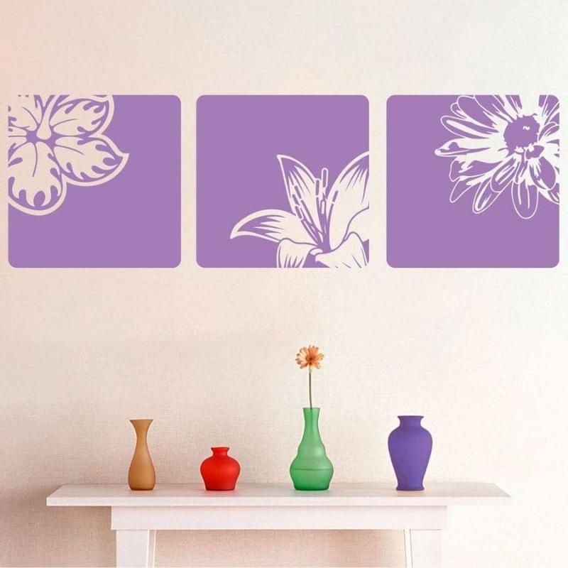Blomsterkasser Wallsticker – Kunstnerisk Væggdekoration