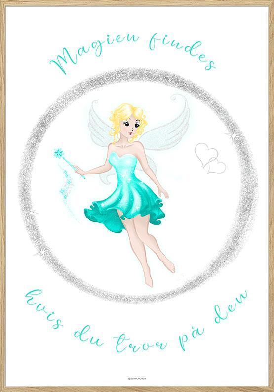 Eventyrlig Plakat med Fe til Pigeværelset - Magisk Design