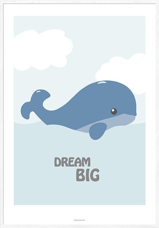 Hvalmotiv Børneplakat - Inspirerende Vægkunst til Børn