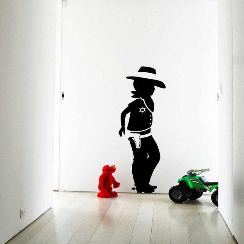 Cowboy Dreng Wallstickers - Sjov dekoration til drengeværelset