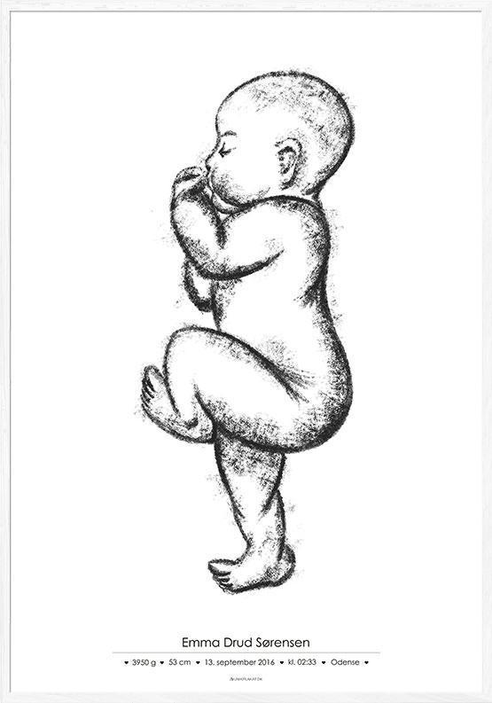 Dåbsplakat 1:1 Skala No 4 – Unik Kunst til Dit Hjem