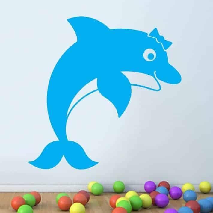 Delfin med Sløjfe - Væggemærke