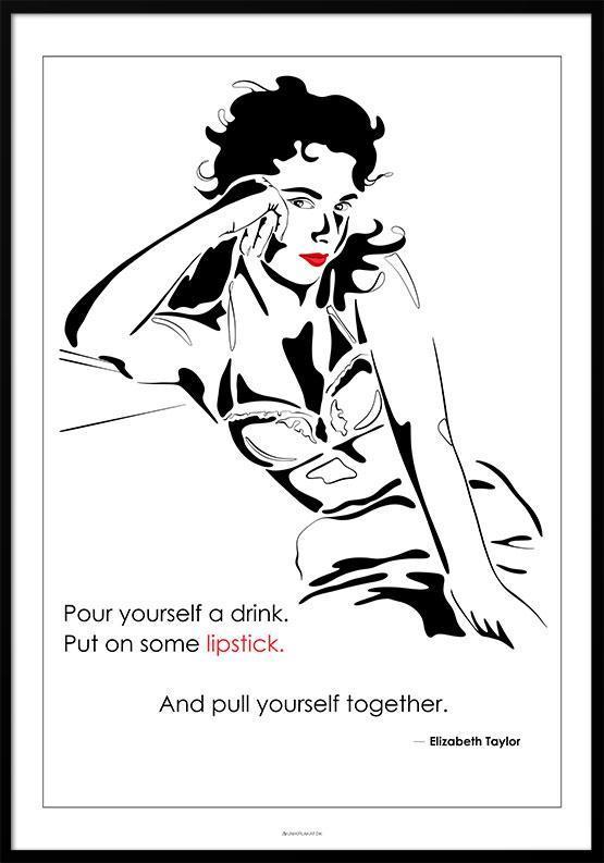 Elizabeth Taylor Plakat – Tidløs Elegance til Dit Hjem