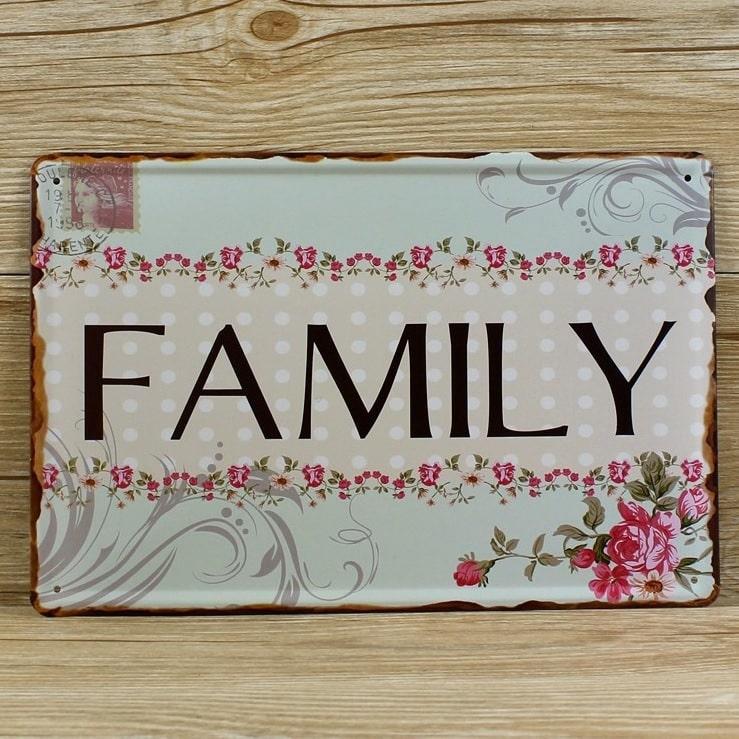 Familie Emaljeskilt