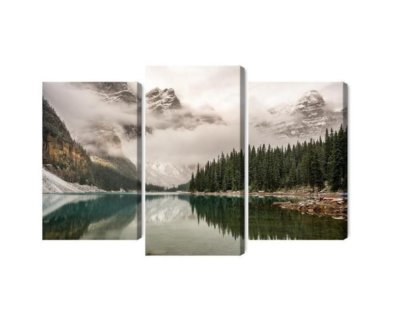 Flerdelt lærred af Moraine Lake i Banff, Canada