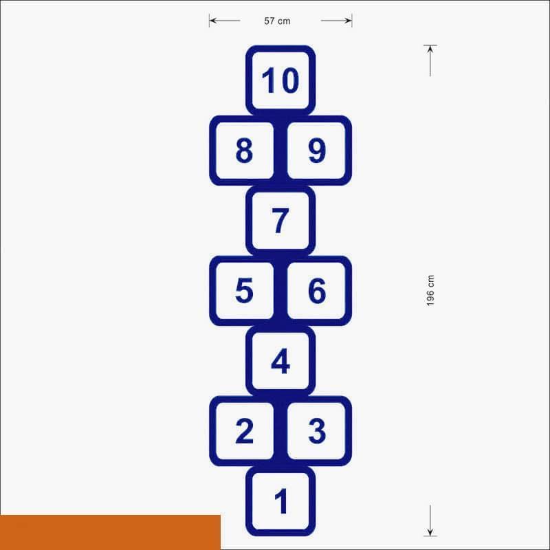 Hinkerude Gulvklistermærke 196x57 cm – Mørkeblå Leg og Sjov