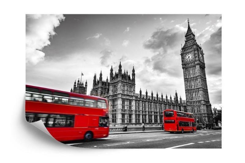 Fototapet - London i sort og hvid