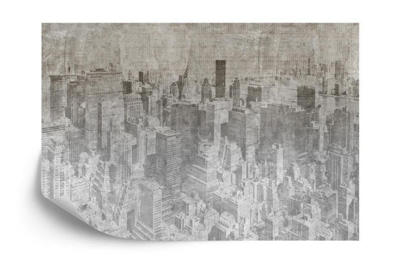 Fototapet - New York City grunge i sort/hvid