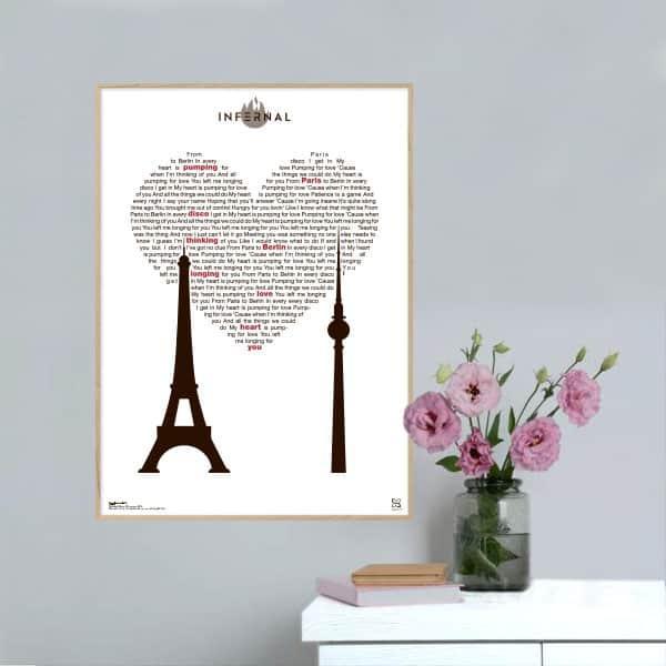 Fra Paris til Berlin - Infernal - Plakat 30 x 42 cm