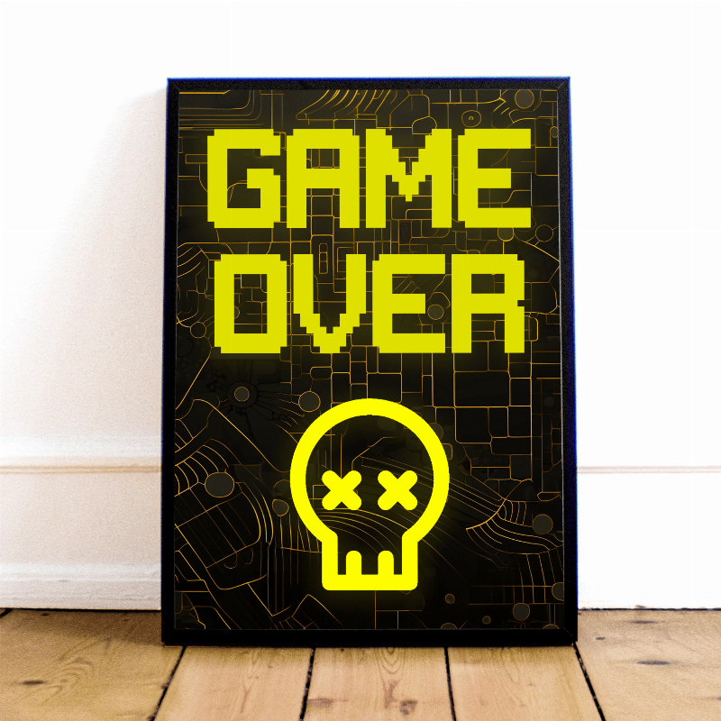 "Game Over" Plakat til Væggen