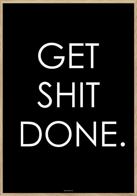 Motiverende "Få Tingene Gjort" Plakat til Dit Hjem