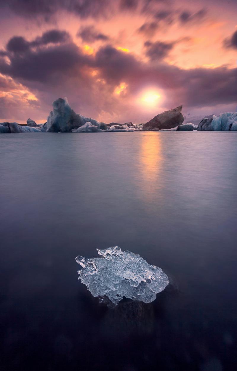 Glacier Lagoon af Mikkel Beiter - Kunsttryk