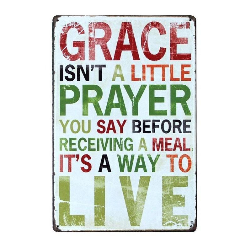 Emaljeskilt Grace – En måde at leve på