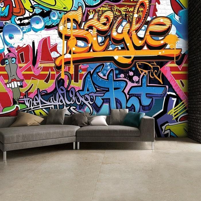 Graffiti Fototapet til Vægdekoration