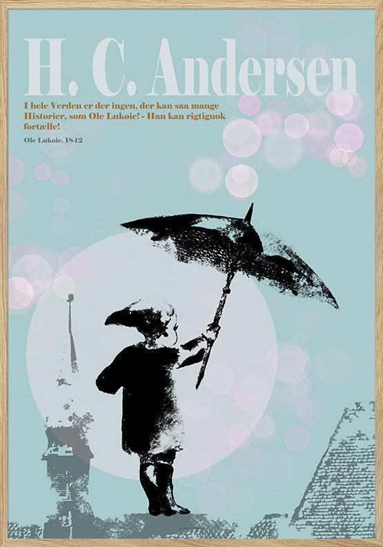 H.C. Andersen Plakat – Ole Lukøje Eventyr Vægkunst