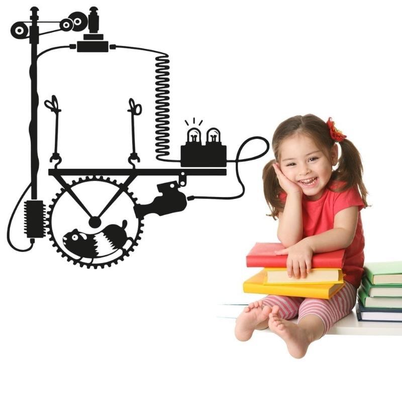 Hamsterhjul Vægklistermærke – Livlig Dekoration til Hjemmet