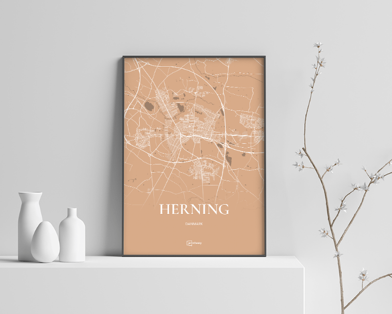 Herning Plakat Guld 21×30 cm (A4)