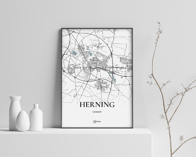 Herning Plakat A4 Hvid 21×30 cm