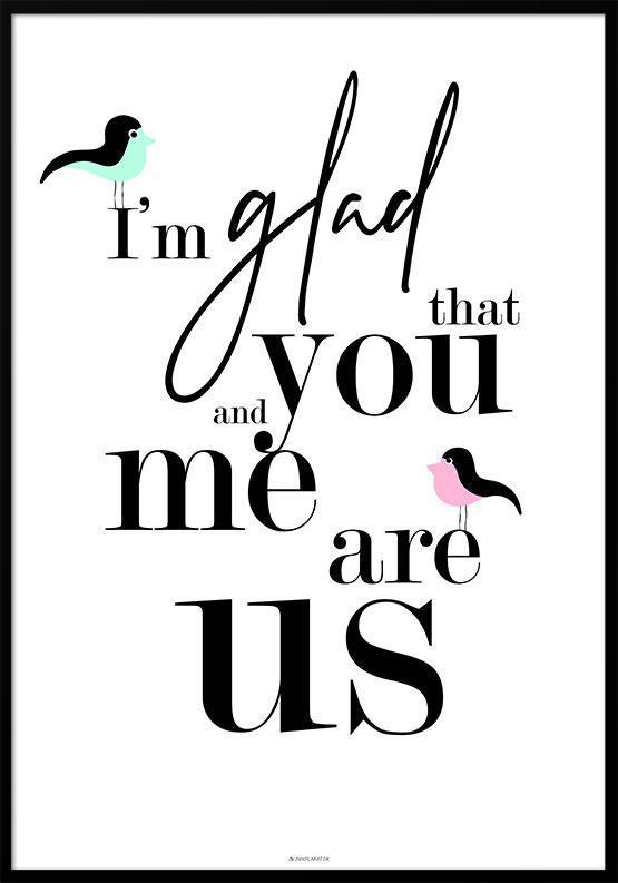 I M Glad Fugle Plakat - Livlig Kunst til Dit Rum
