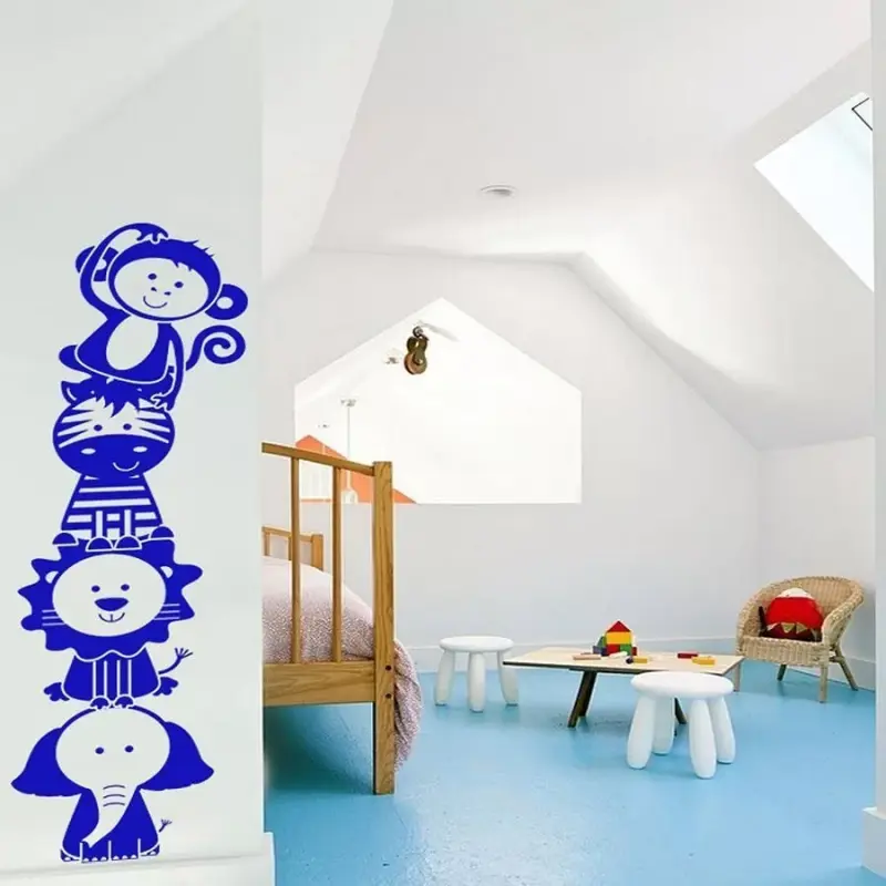 Jungle Dyr Vægklistermærke – Magisk Vægsdekoration!