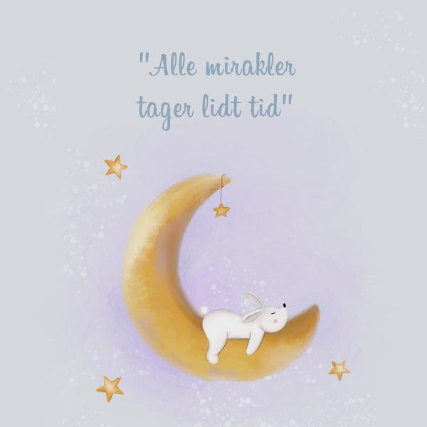 Lille Kanin Plakat med Halvmåne og Tekst