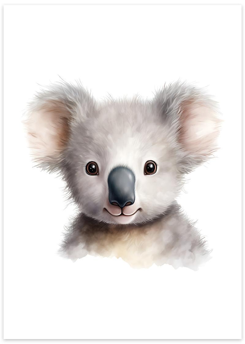 Sød koala plakat til børneværelset