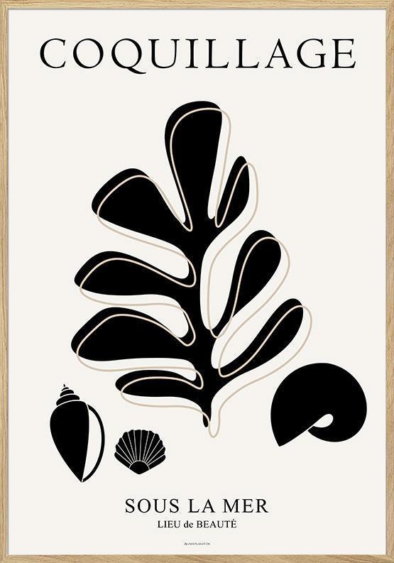 Grafisk Plakat – Mystisk Havliv til Dit Hjem